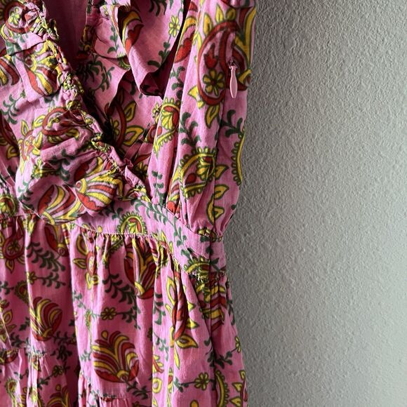 Rahi Mini Dress Sz XS Amber Dress Floral Print Puff Sleeve Ruffle Romantic Boho - Picture 8 of 16